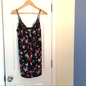 Betsey Johnson black butterfly negligee